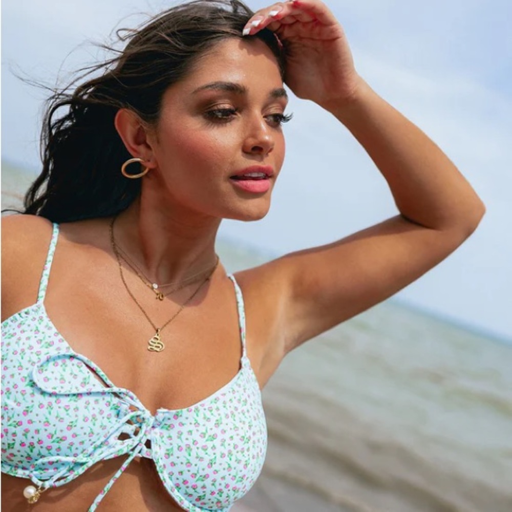 Floral Print Bikini Top